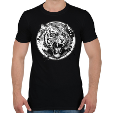 PRINTFASHION Tigris black and white - Férfi póló - Fekete