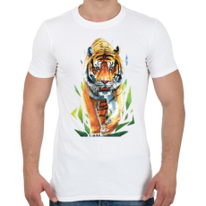 PRINTFASHION Tigris - Férfi póló - Fehér