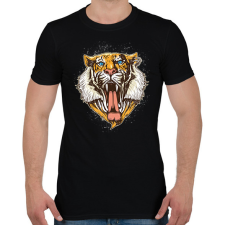 PRINTFASHION Tigris - Férfi póló - Fekete férfi póló