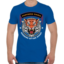 PRINTFASHION Tigris - Férfi póló - Királykék férfi póló