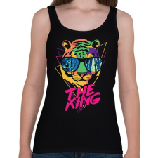PRINTFASHION Tigris király - Női atléta - Fekete női trikó