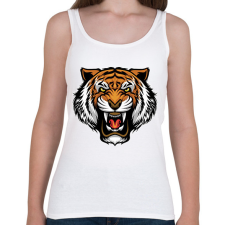 PRINTFASHION Tigris - Női atléta - Fehér női trikó