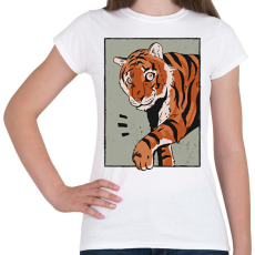 PRINTFASHION Tigris - Női póló - Fehér