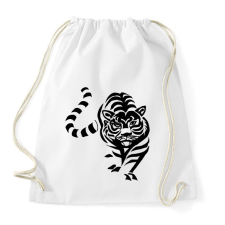PRINTFASHION Tigris - Sportzsák, Tornazsák - Fehér tornazsák