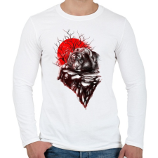 PRINTFASHION Tigris territórium - Férfi hosszú ujjú póló - Fehér férfi póló