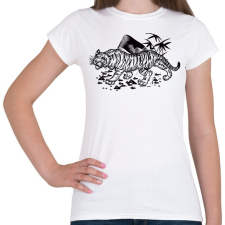 PRINTFASHION tigrises kép - Női póló - Fehér női póló