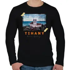 PRINTFASHION tihany - Férfi hosszú ujjú póló - Fekete férfi póló