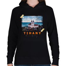 PRINTFASHION tihany - Női kapucnis pulóver - Fekete női pulóver, kardigán