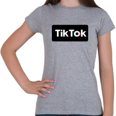 PRINTFASHION Tik Tok BOX - Női póló - Sport szürke