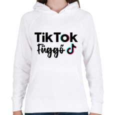 PRINTFASHION Tik Tok Függő - Női kapucnis pulóver - Fehér