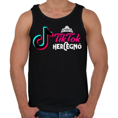 PRINTFASHION Tik Tok Hercegnő - Férfi atléta - Fekete