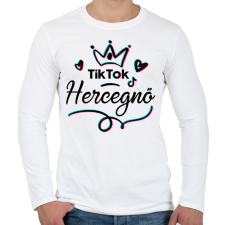 PRINTFASHION Tik Tok Hercegnő - Férfi hosszú ujjú póló - Fehér férfi póló