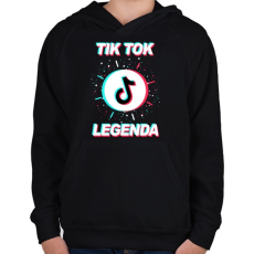 PRINTFASHION Tik Tok Legenda - Gyerek kapucnis pulóver - Fekete