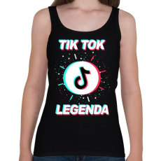 PRINTFASHION Tik Tok Legenda - Női atléta - Fekete