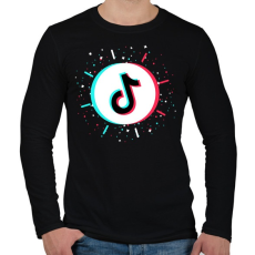 PRINTFASHION Tik Tok logo - Férfi hosszú ujjú póló - Fekete