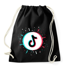 PRINTFASHION Tik Tok logo - Sportzsák, Tornazsák - Fekete tornazsák