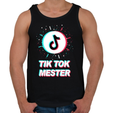 PRINTFASHION Tik Tok Mester - Férfi atléta - Fekete