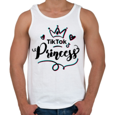 PRINTFASHION Tik Tok Princess - Férfi atléta - Fehér