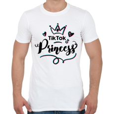 PRINTFASHION Tik Tok Princess - Férfi póló - Fehér