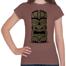 PRINTFASHION Tiki - Női póló - Mogyoróbarna női póló