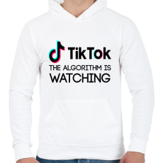 PRINTFASHION tiktok2 - Férfi kapucnis pulóver - Fehér