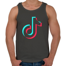 PRINTFASHION Tiktok átlátszó - Férfi atléta - Sötétszürke