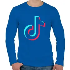 PRINTFASHION Tiktok átlátszó - Férfi hosszú ujjú póló - Királykék férfi póló