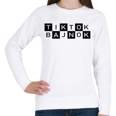 PRINTFASHION TikTok Bajnok - Női pulóver - Fehér