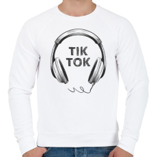 PRINTFASHION TikTok fejhallgató - Férfi pulóver - Fehér