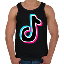 PRINTFASHION Tiktok - Férfi atléta - Fekete atléta, trikó