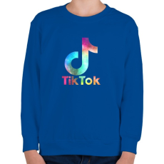 PRINTFASHION Tiktok galaxy - Gyerek pulóver - Királykék