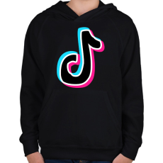 PRINTFASHION Tiktok - Gyerek kapucnis pulóver - Fekete