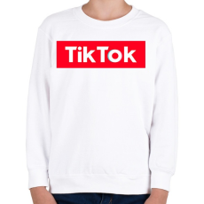 PRINTFASHION TikTok - Gyerek pulóver - Fehér