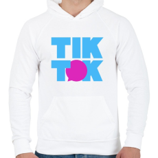 PRINTFASHION TikTok komment - Férfi kapucnis pulóver - Fehér