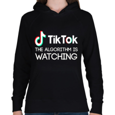 PRINTFASHION tiktok - Női kapucnis pulóver - Fekete