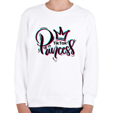 PRINTFASHION TikTok Princess - Gyerek pulóver - Fehér