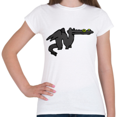 PRINTFASHION tiktok sárkány meme fekete (páros póló) - Női póló - Fehér