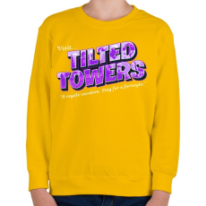 PRINTFASHION Tilted town - Gyerek pulóver - Sárga