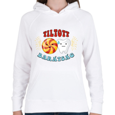 PRINTFASHION Tiltott barátság - Női kapucnis pulóver - Fehér női pulóver, kardigán