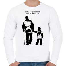 PRINTFASHION Time is precious, don't waste it - Férfi pulóver - Fehér
