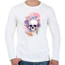 PRINTFASHION Time to bloom - Férfi hosszú ujjú póló - Fehér férfi póló