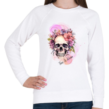 PRINTFASHION Time to bloom - Női pulóver - Fehér női pulóver, kardigán