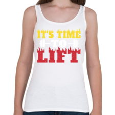 PRINTFASHION Time to lift - Női atléta - Fehér női trikó
