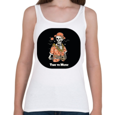 PRINTFASHION Time to Music - Gitáros csontváz - Női atléta - Fehér