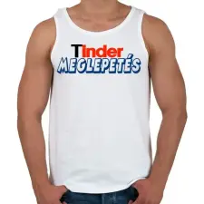 PRINTFASHION Tinder meglepetés - Férfi atléta - Fehér atléta, trikó