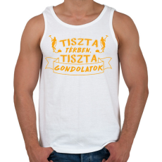 PRINTFASHION Tiszta térben tiszta gondolatok - Férfi atléta - Fehér