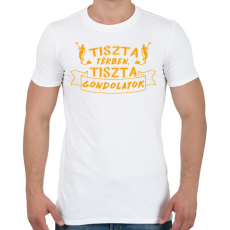 PRINTFASHION Tiszta térben tiszta gondolatok - Férfi póló - Fehér