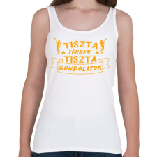 PRINTFASHION Tiszta térben tiszta gondolatok - Női atléta - Fehér női trikó