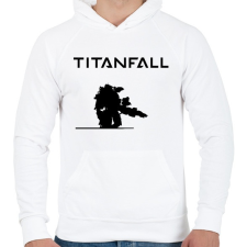 PRINTFASHION Titanfall - Férfi kapucnis pulóver - Fehér férfi pulóver, kardigán