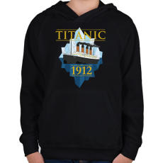 PRINTFASHION Titanic 1912 - Gyerek kapucnis pulóver - Fekete